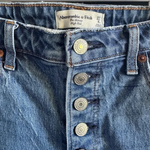 Abercrombie & Fitch Button-Fly Blue Jeans - Picture 2 of 3